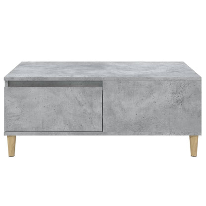 Salontafel 90X50X36,5 Cm Bewerkt Hout Betongrijs
