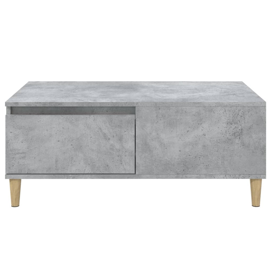 Salontafel 90X50X36,5 Cm Bewerkt Hout Betongrijs