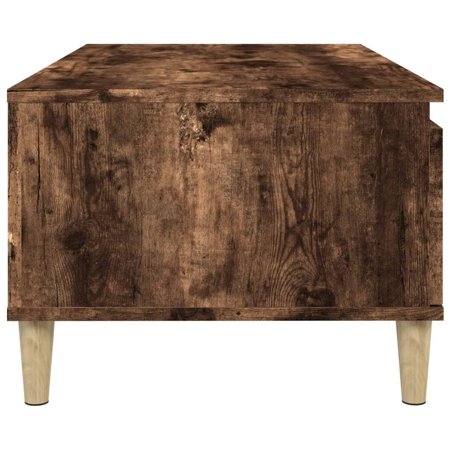 Salontafel 90X50X36,5 Cm Bewerkt Hout Kleurig Gerookt eiken