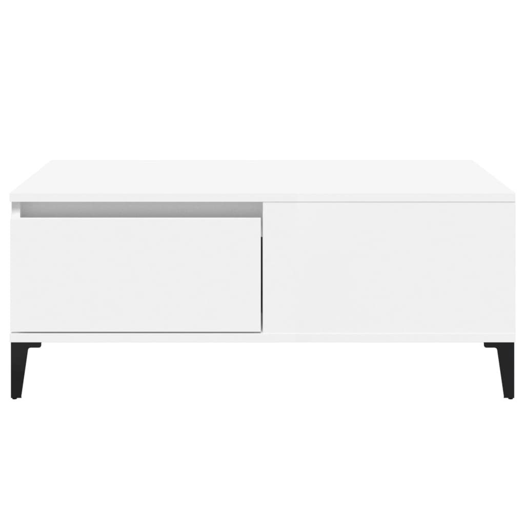 Salontafel 90X50X36,5 Cm Bewerkt Hout Wit