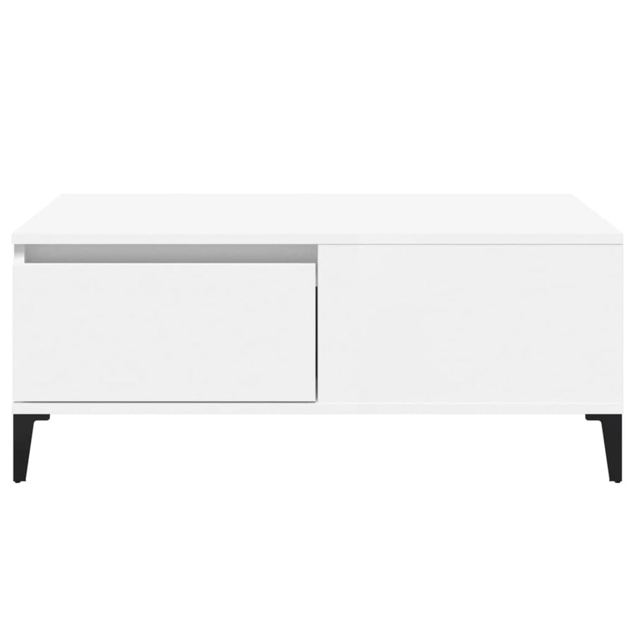 Salontafel 90X50X36,5 Cm Bewerkt Hout Wit