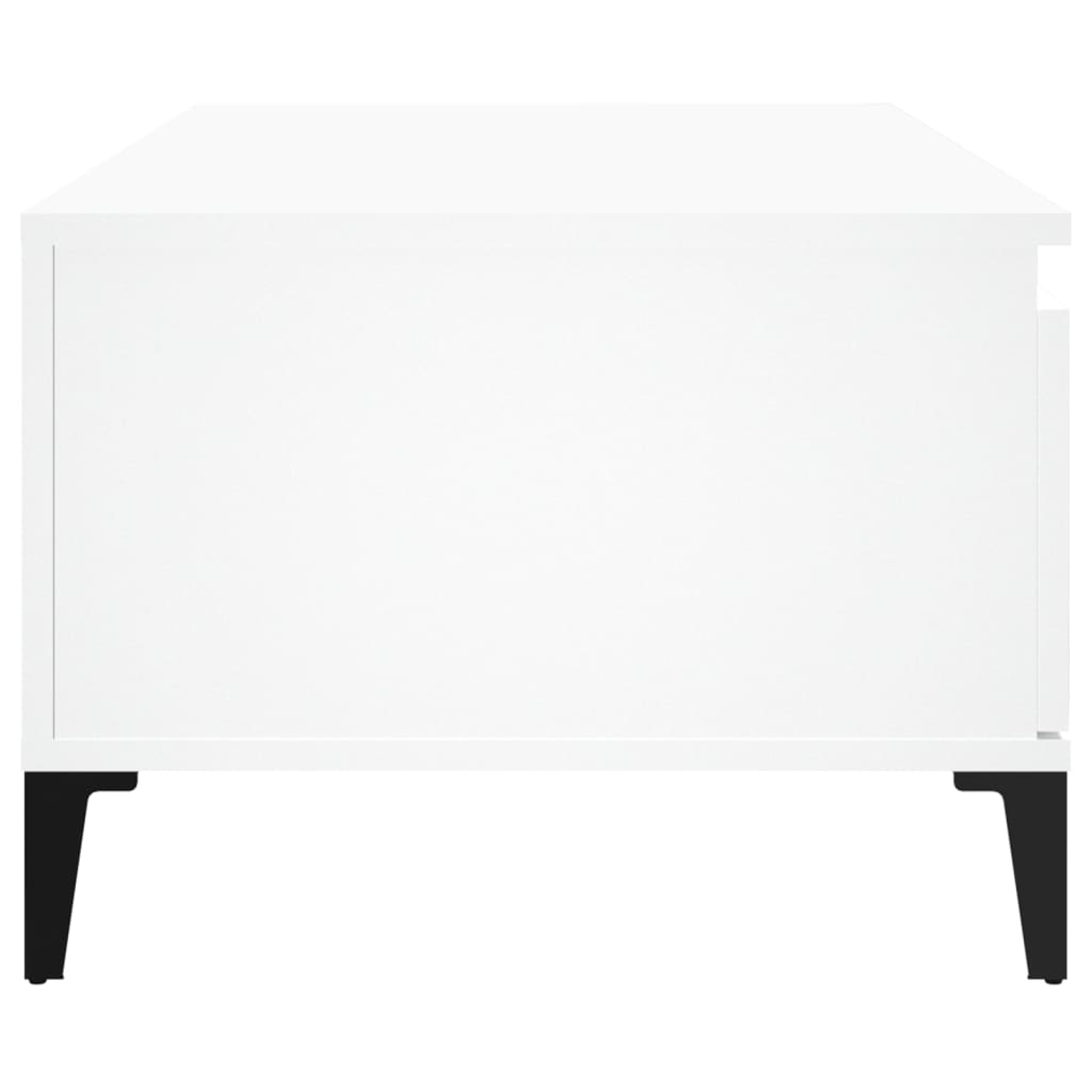 Salontafel 90X50X36,5 Cm Bewerkt Hout Wit