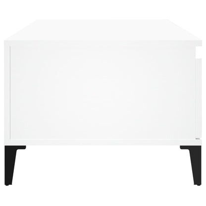 Salontafel 90X50X36,5 Cm Bewerkt Hout Wit
