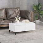 Coffee table 90x50x36.5 cm treated wood white