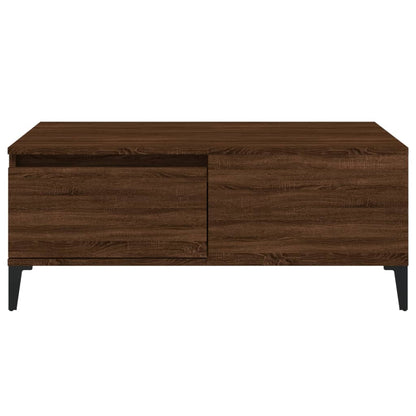Salontafel 90x50x36,5 cm bewerkt hout bruin eikenkleur