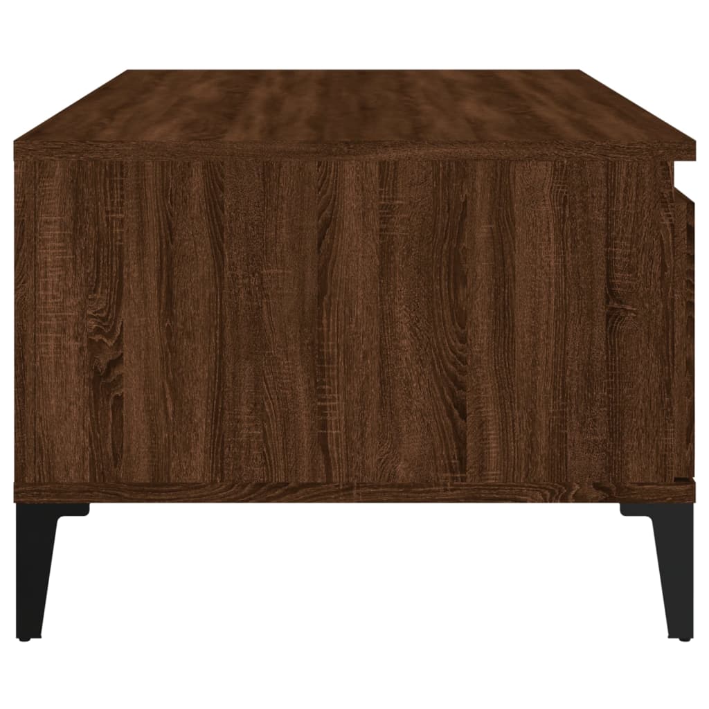 Salontafel 90x50x36,5 cm bewerkt hout bruin eikenkleur