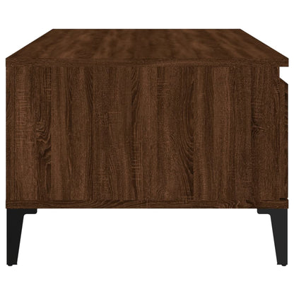 Salontafel 90x50x36,5 cm bewerkt hout bruin eikenkleur