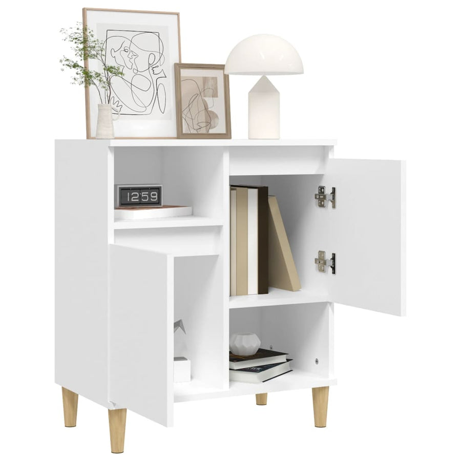 Dressoir 60X35X70 Cm Bewerkt Hout Wit