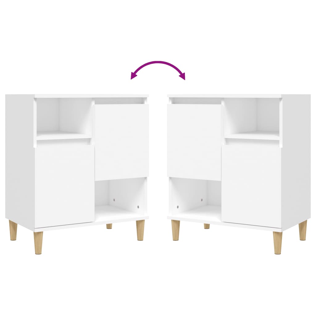 Dressoir 60X35X70 Cm Bewerkt Hout Wit