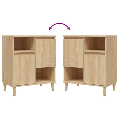 Dressoir 60X35X70 Cm Bewerkt Hout Kleurig Sonoma eiken