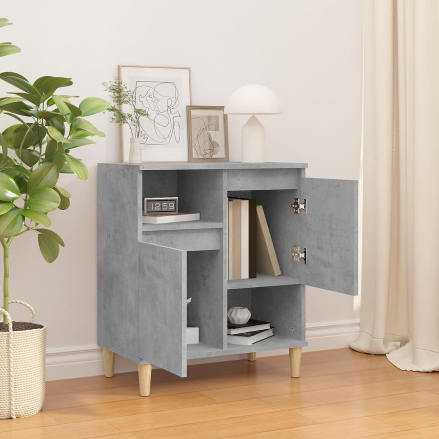 Dressoir 60X35X70 Cm Bewerkt Hout Betongrijs