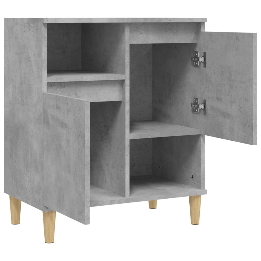 Dressoir 60X35X70 Cm Bewerkt Hout Betongrijs