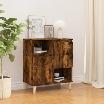 Dressoir 60X35X70 Cm Bewerkt Hout Gerookt Eikenkleurig