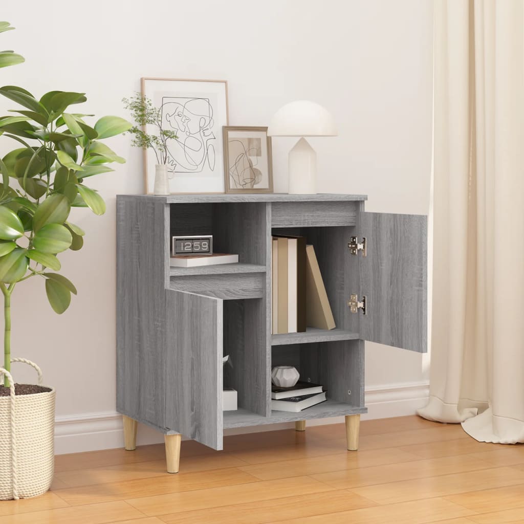 Dressoir 60X30X75 Cm Bewerkt Hout Grijs Sonoma Eikenkleurig