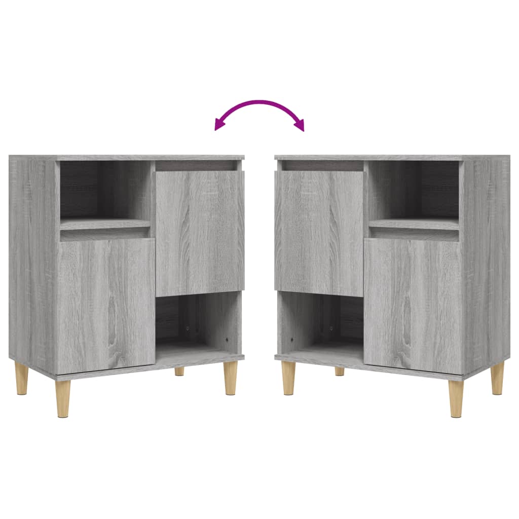 Dressoir 60X30X75 Cm Bewerkt Hout Grijs Sonoma Eikenkleurig