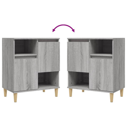 Dressoir 60X30X75 Cm Bewerkt Hout Grijs Sonoma Eikenkleurig