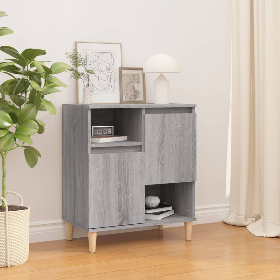Dressoir 60X30X75 Cm Bewerkt Hout Grijs Sonoma Eikenkleurig