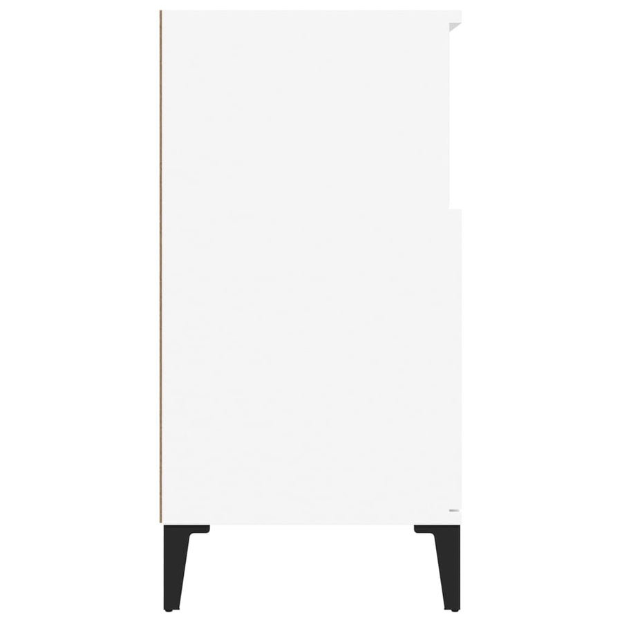 Dressoir 60X35X70 Cm Bewerkt Hout Wit