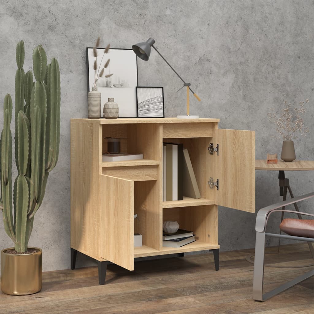 Dressoir 60x35x70 cm bewerkt hout sonoma eikenkleurig