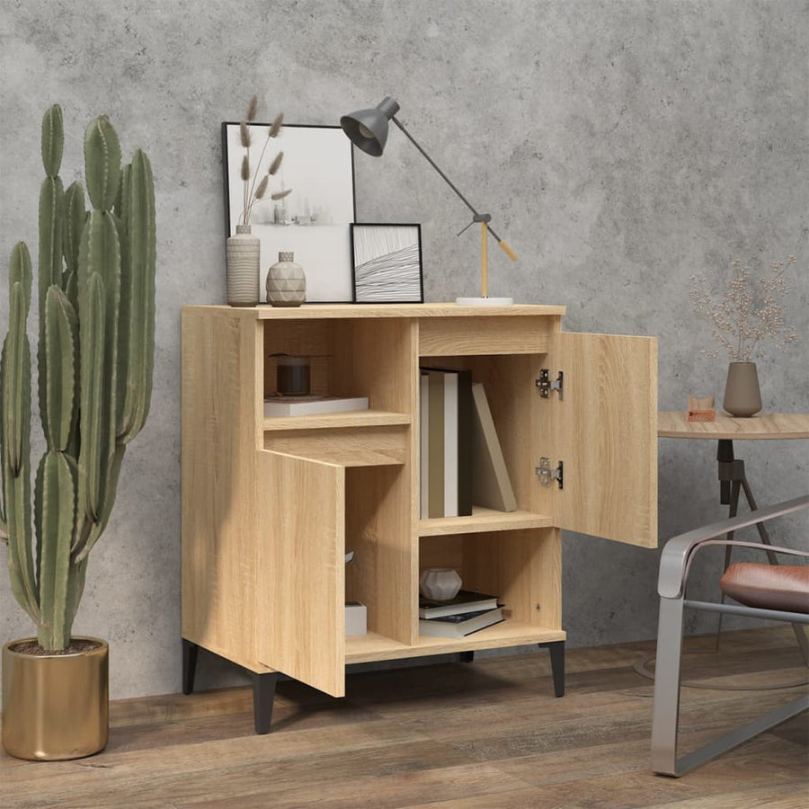 Dressoir 60x35x70 cm bewerkt hout sonoma eikenkleurig