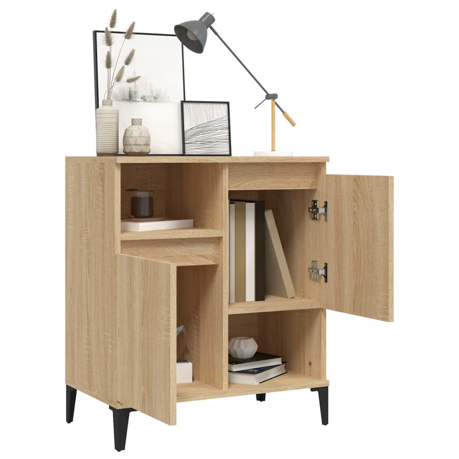 Dressoir 60x35x70 cm bewerkt hout sonoma eikenkleurig