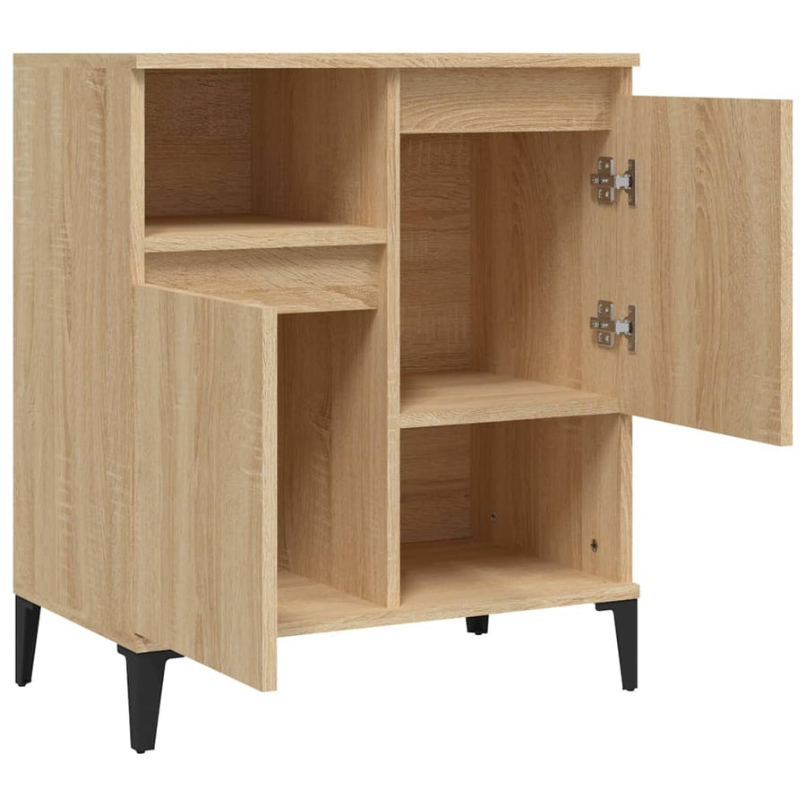 Dressoir 60x35x70 cm bewerkt hout sonoma eikenkleurig