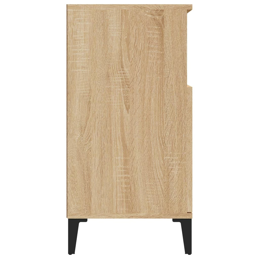 Dressoir 60x35x70 cm bewerkt hout sonoma eikenkleurig