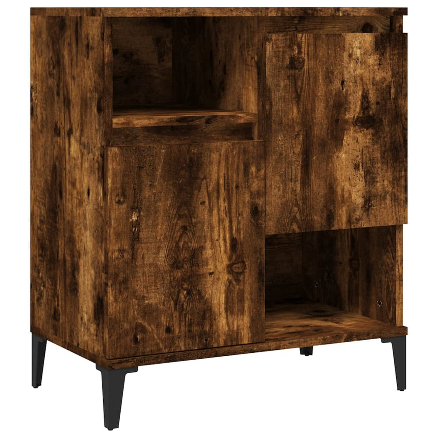 Dressoir 60X35X70 Cm Bewerkt Hout Kleurig Gerookt eiken