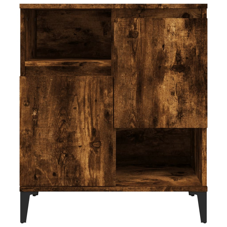 Dressoir 60X35X70 Cm Bewerkt Hout Kleurig Gerookt eiken