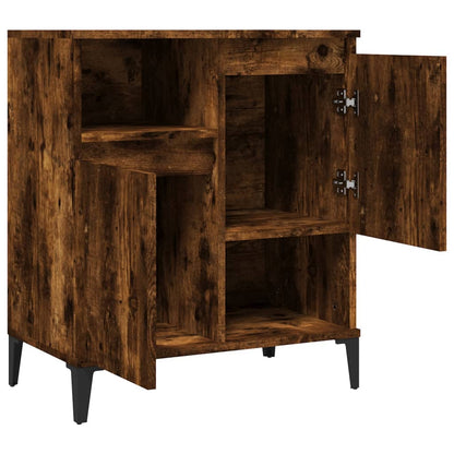 Dressoir 60X35X70 Cm Bewerkt Hout Kleurig Gerookt eiken