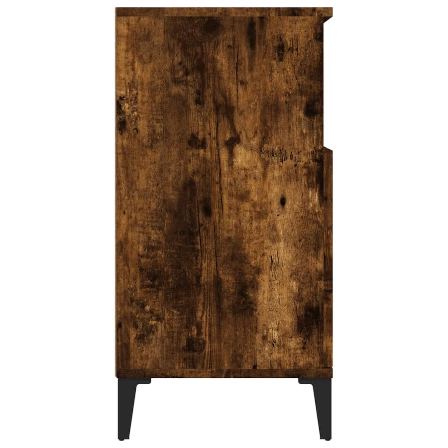 Dressoir 60X35X70 Cm Bewerkt Hout Kleurig Gerookt eiken