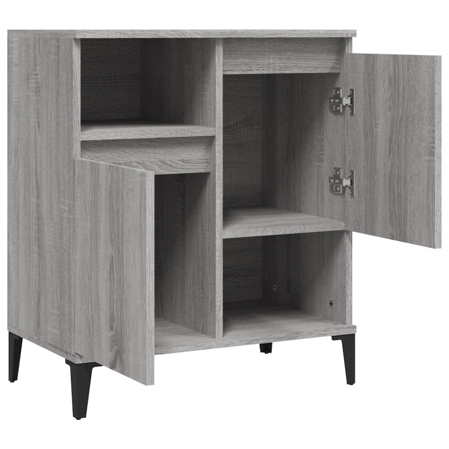Dressoir 60X30X75 Cm Bewerkt Hout Grijs Sonoma Eikenkleurig