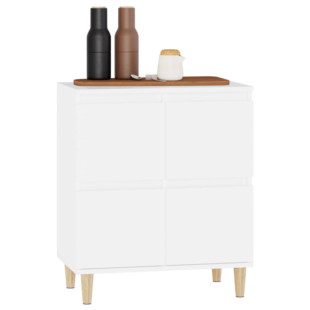 Dressoir 60X35X70 Cm Bewerkt Hout Wit