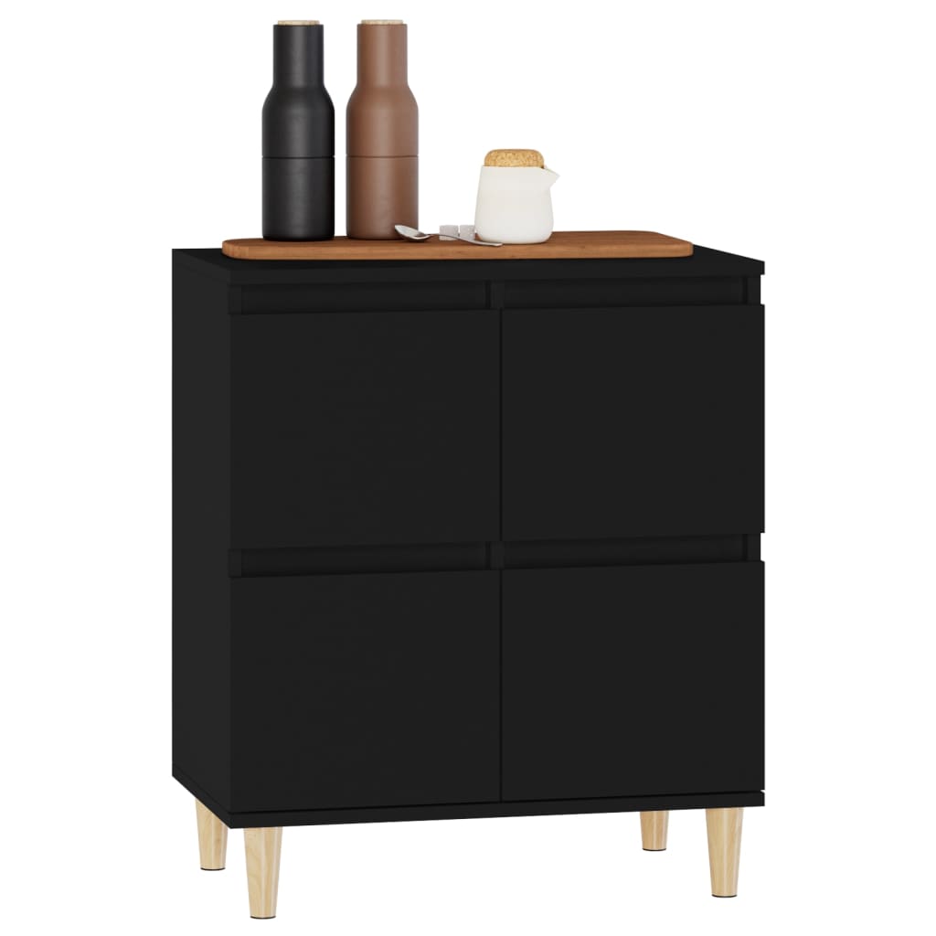 Dressoir 60X35X70 Cm Bewerkt Hout Zwart