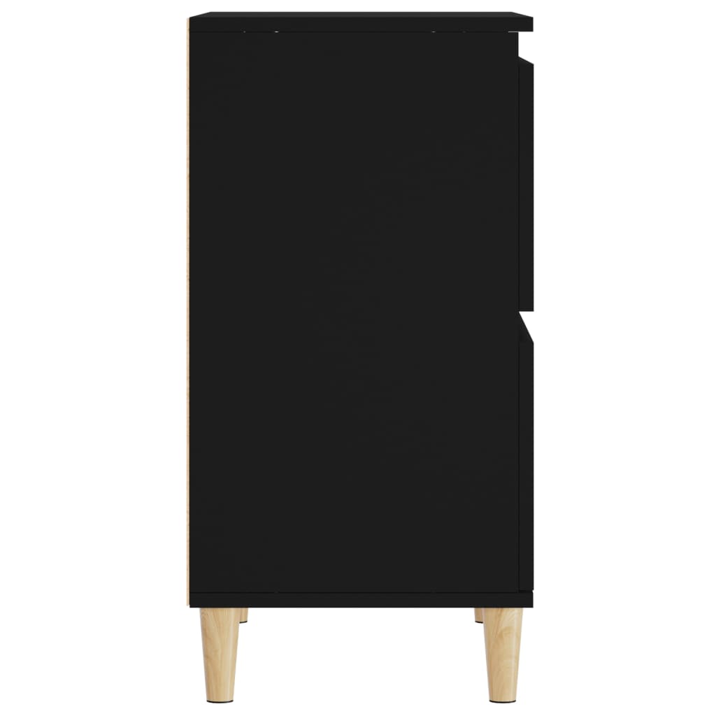 Dressoir 60X35X70 Cm Bewerkt Hout Zwart