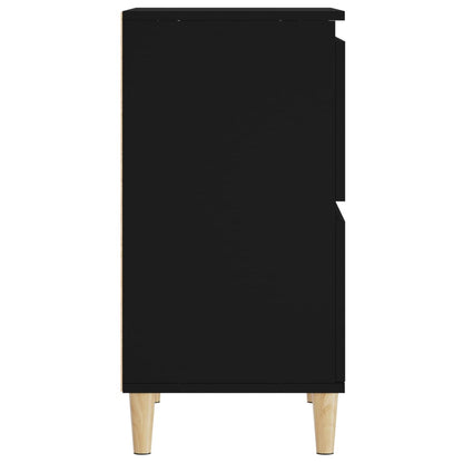 Dressoir 60X35X70 Cm Bewerkt Hout Zwart