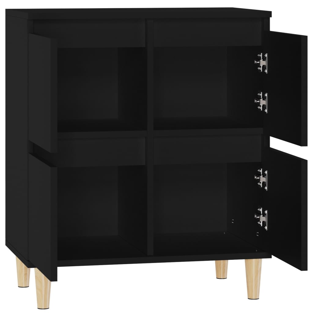 Dressoir 60X35X70 Cm Bewerkt Hout Zwart
