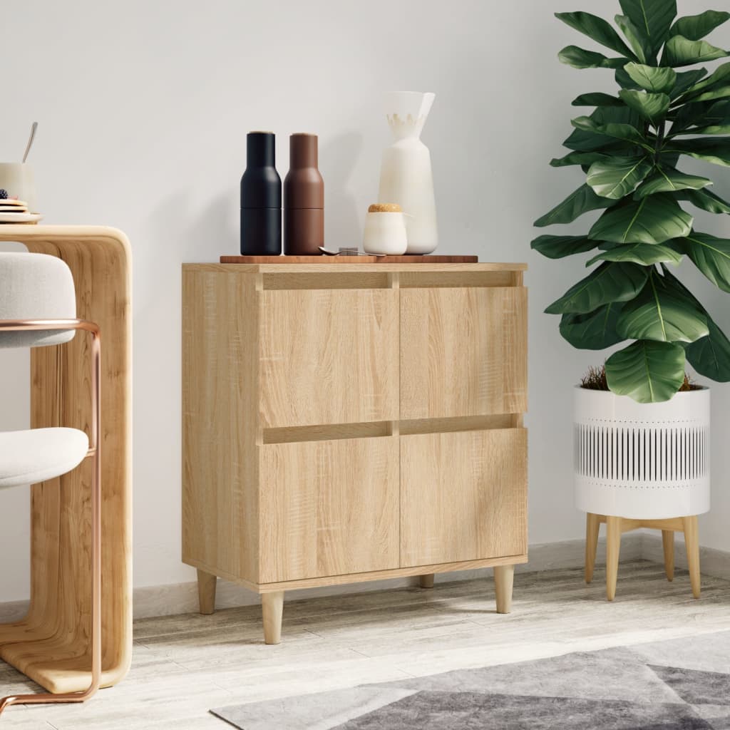 Dressoir 60X35X70 Cm Bewerkt Hout Sonoma Eikenkleurig