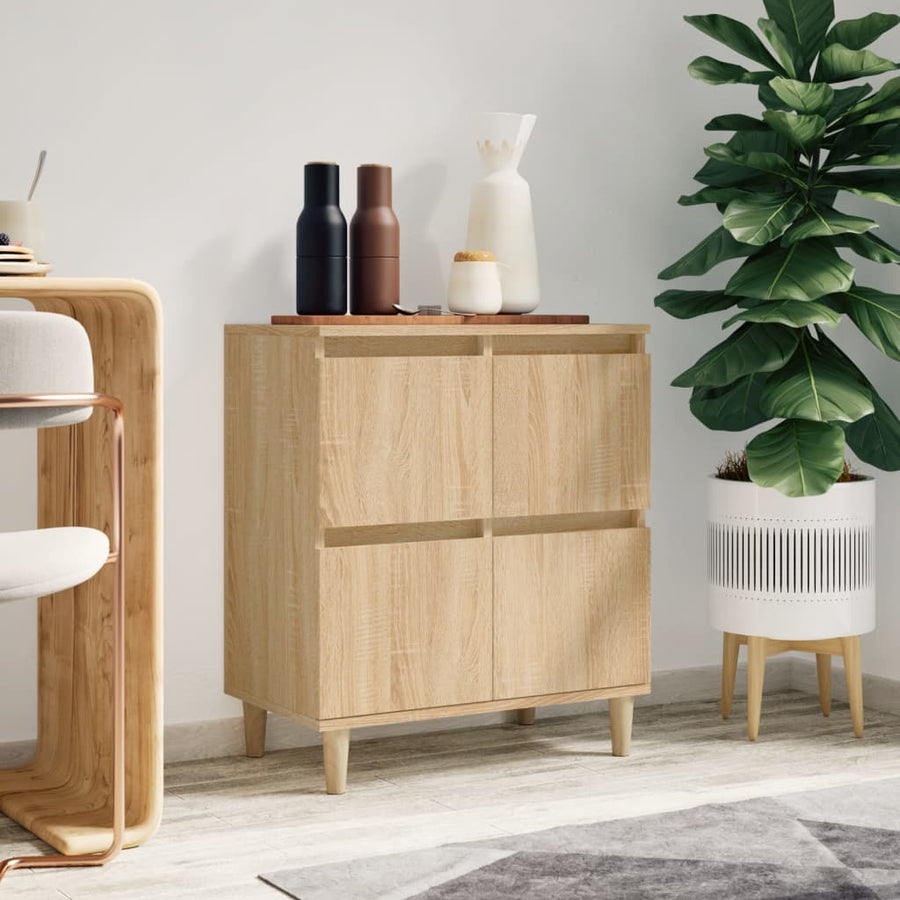 Dressoir 60X35X70 Cm Bewerkt Hout Sonoma Eikenkleurig