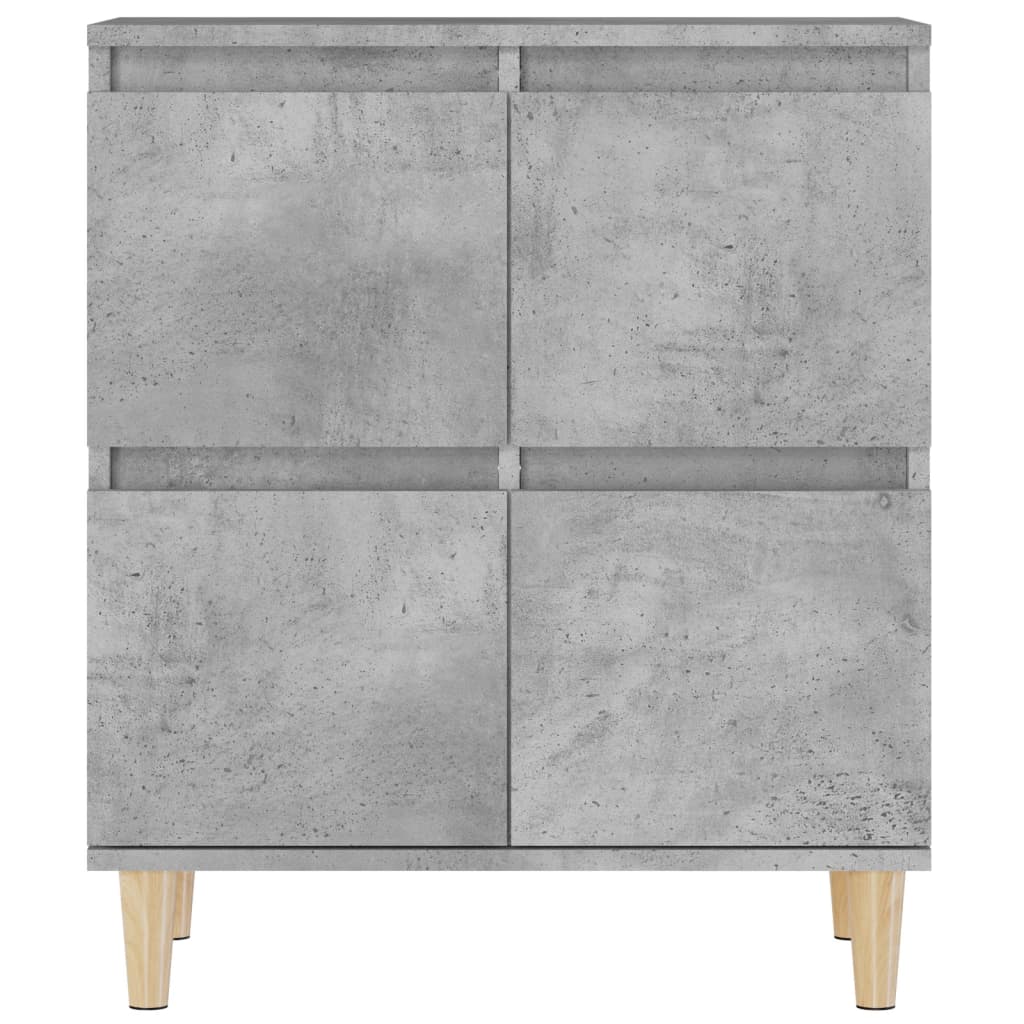 Dressoir 60X35X70 Cm Bewerkt Hout Betongrijs