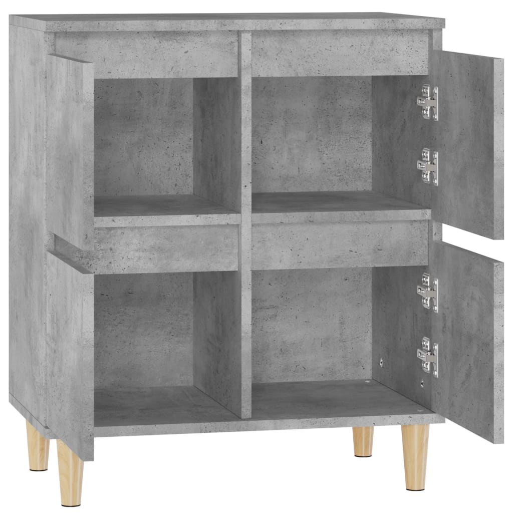 Dressoir 60X35X70 Cm Bewerkt Hout Betongrijs