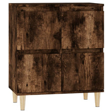 Dressoir 60X35X70 Cm Bewerkt Hout Gerookt Eikenkleurig