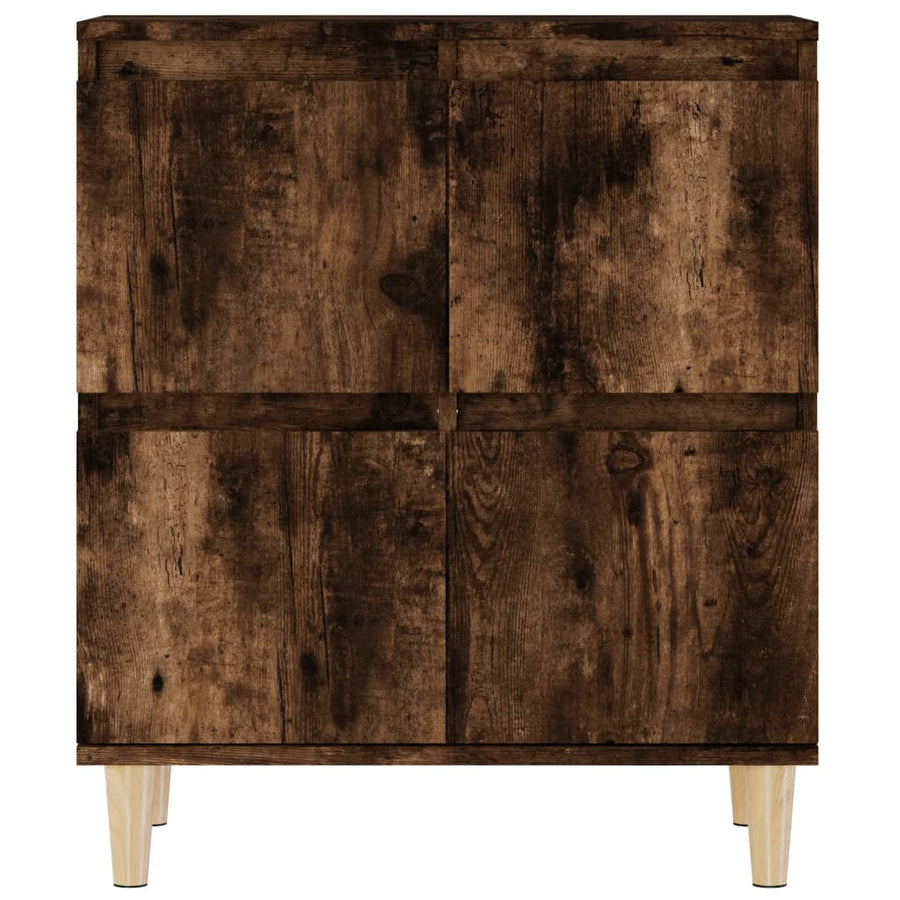 Dressoir 60X35X70 Cm Bewerkt Hout Gerookt Eikenkleurig