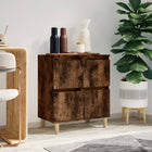 Sideboard 60x35x70 cm carved wood smoked oak look