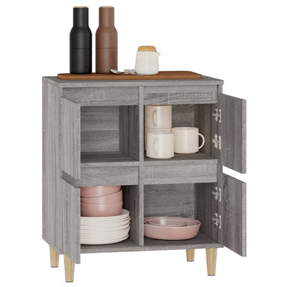 Dressoir 60X30X75 Cm Bewerkt Hout Grijs Sonoma Eikenkleurig