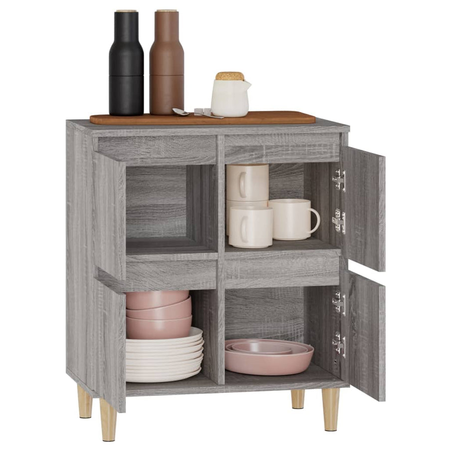 Dressoir 60X30X75 Cm Bewerkt Hout Grijs Sonoma Eikenkleurig