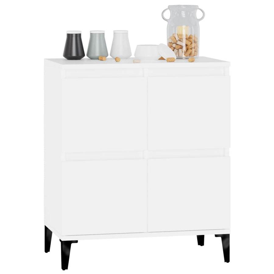 Dressoir 60X35X70 Cm Bewerkt Hout Wit