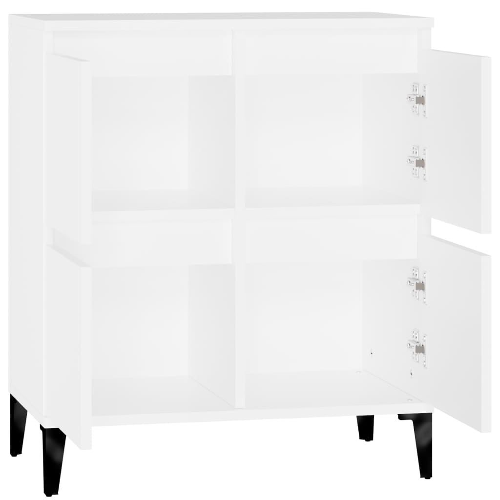 Dressoir 60X35X70 Cm Bewerkt Hout Wit