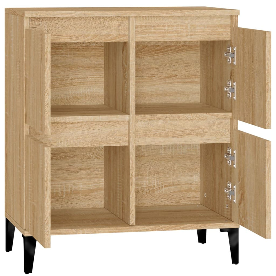 Dressoir 60X35X70 Cm Bewerkt Hout Kleurig Sonoma eiken