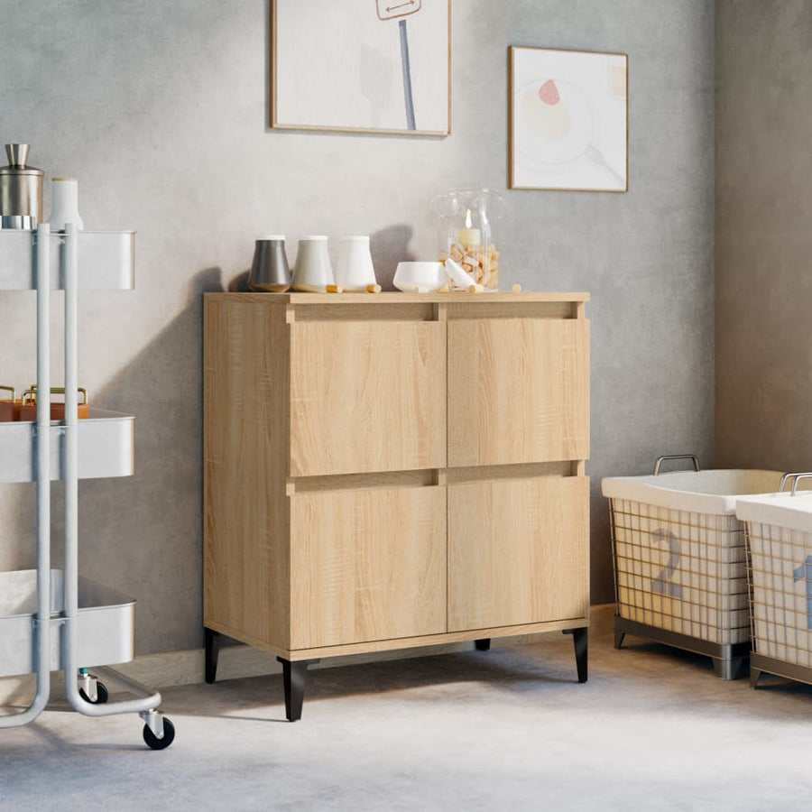 Dressoir 60X35X70 Cm Bewerkt Hout Kleurig Sonoma eiken
